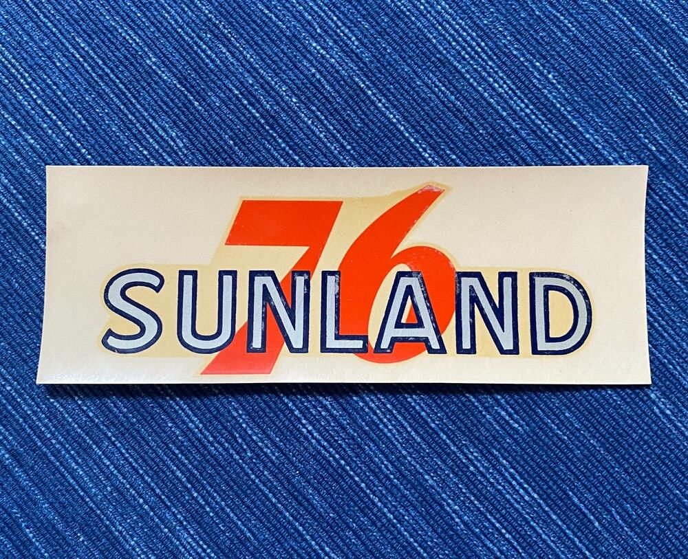 Vintage Union 76 Oil Sunland California Water Decal Gas Station Travel Souvenir